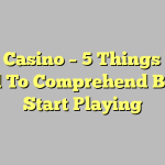 Net Casino – 5 Things You Need To Comprehend Before Start Playing