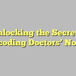 Unlocking the Secrets: Decoding Doctors’ Notes